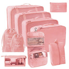 Ten-piece set of seven-piece small pocket triangle bag hook bag pink