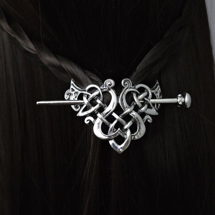 Cross-border Nordic Retro Viking Love Hairpin Stick Norwegian Wind Hair Accessories Valentine's Day Gift Explosions Wholesale Hair