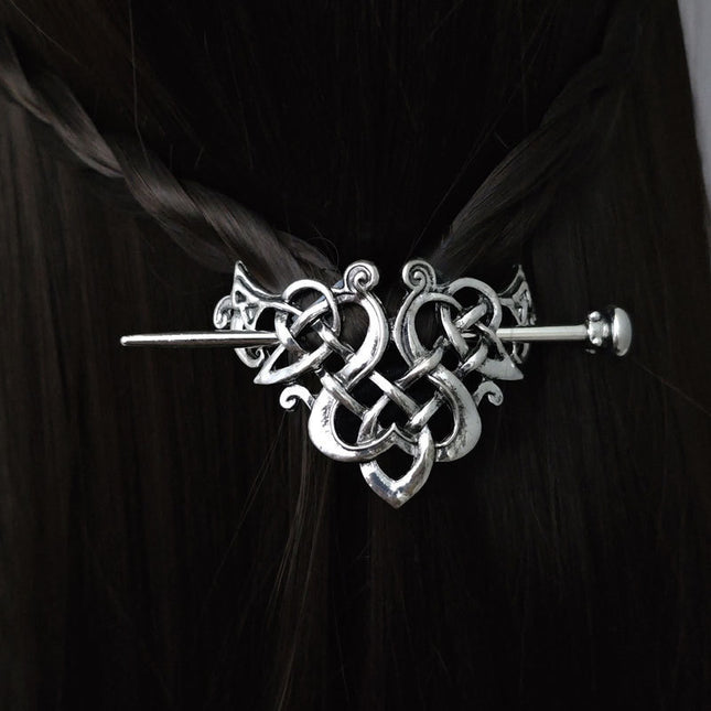 Cross-border Nordic Retro Viking Love Hairpin Stick Norwegian Wind Hair Accessories Valentine's Day Gift Explosions Wholesale Hair
