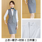 Grey Vest Skirt Shirt / S