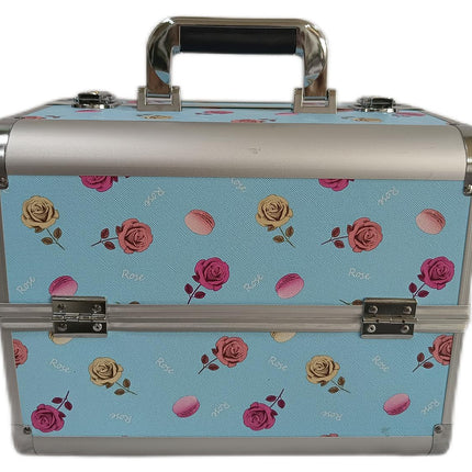 Manufacturer's Ready-Made Wholesale and Retail Professional Makeup Box, Beauty and Manicure Box, Double-Layer Large-Capacity Portable Makeup Box
