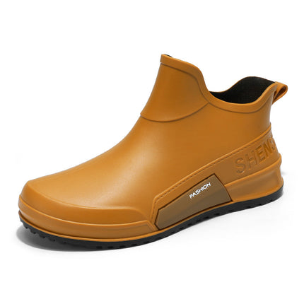 Short-Tube Rain Boots for Men, Non-Slip and Wear-Resistant, Suitable for Fishing and Water Activities, 2026 Men's Waterproof Kitchen Rain Boots, Beach Shoes