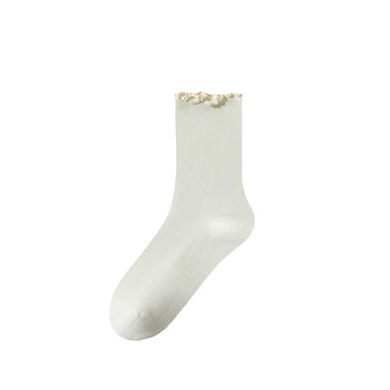Summer socks women loose pile socks women summer thin breathable tube wooden ear cotton socks Zhuji socks wholesale