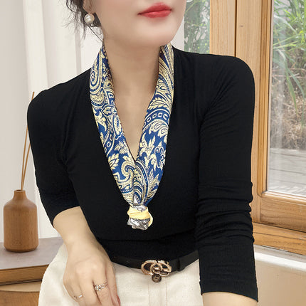 Spring and Summer 70cm Small Square Scarf Women's Autumn and Winter New Foreign Style Fashion All-match Shake Tone Same Scarf Scarf
