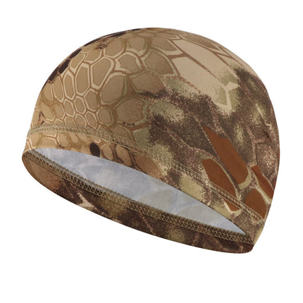 Camouflage ice silk riding cap summer men's motorcycle helmet headgear sunscreen breathable windproof helmet lining cross-border