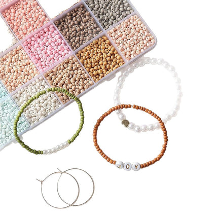 Cross-Border 24-Grids Millet Beads Letter Bead Set Box Handmade DIY Accessories Hand Beads Necklace Mobile Phone Chain Loose Beads