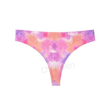 Sports Yoga Female Sexy Style Ice Silk Underwear Women's Low-Waist Seamless Underwear Cross-Border European and American Large Size T-Shaped T-Pants