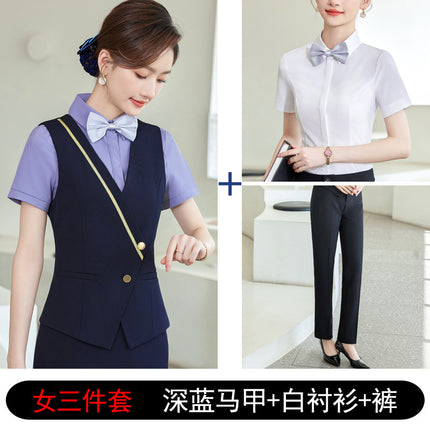 Bar KTV Western restaurant work wear slim vest suit women's new hotel front desk waiter work clothes men