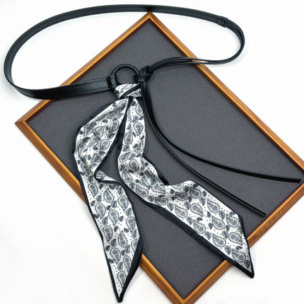 Retro Pattern Belt Women's Silk Belt Belt Hip-Hop Punk Decoration with Jeans Belt Accessories