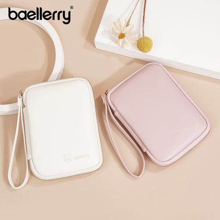 New Baellerry Women's Passport Bag Fashionable Simple Multi-Functional Zipper Coin Purse Storage Mobile Phone Bag for Women