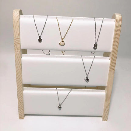 Bamboo necklace display stand stall desktop decoration display props display board jewelry storage tray jewelry rack