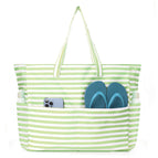 Green and white stripes