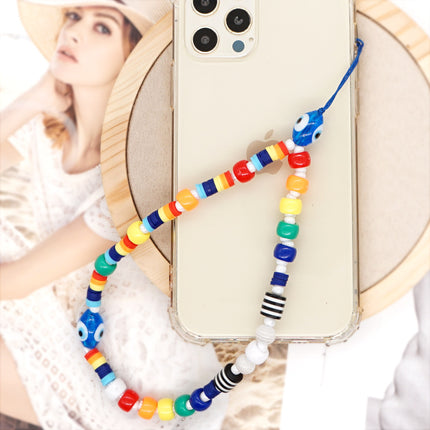 Factory direct supply handmade beaded mobile phone lanyard bluetooth speaker lanyard flashlight fan selfie stick U disk sling