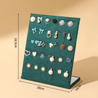 Small l-shaped green earring board (60 holes)