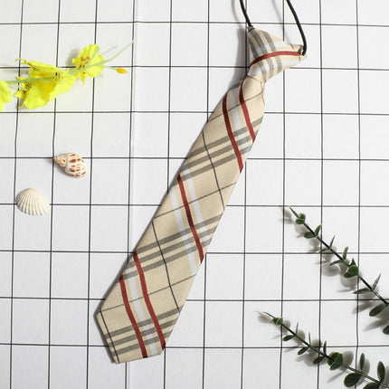 JK Small Tie Women's College Style Lazy Japanese Style Plaid Uniform Shirt Tie Student ins Men's and Women's Short Free Tie