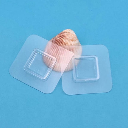 No-Drill Adhesive Storage Rack Patch Wholesale Accessories, Adhesive Hooks, Square Wall-Mounted Plastic Flat Buckle Clips