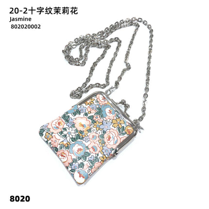 Satin Single Piece Mini Genuine Leather Coin Purse Lipstick Small Bag Buckle Storage Bag Open Buckle Crossbody Headset Bag