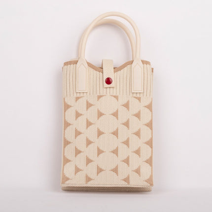 Shoulder bag 2024 portable semicircle simple travel with knitted handbag student leisure bag large capacity mobile phone