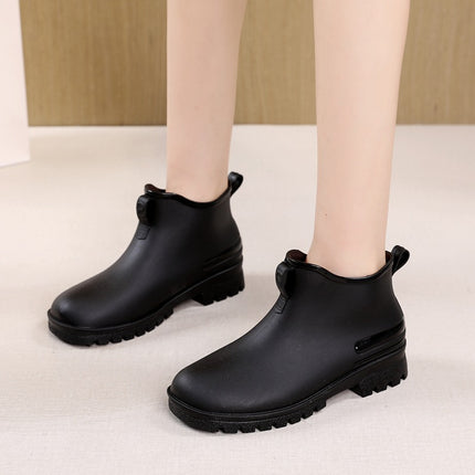 Cross-border new fashion 2024 rain boots couple outdoor waterproof shoes men's lightweight rubber shoes overshoes low-top rain boots women