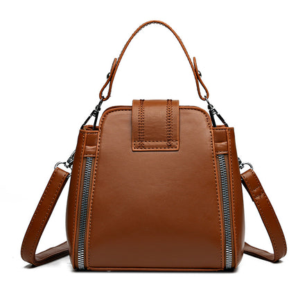 Cross-border new women's shoulder bag simple casual messenger bag large capacity PU retro handbag mini square bag
