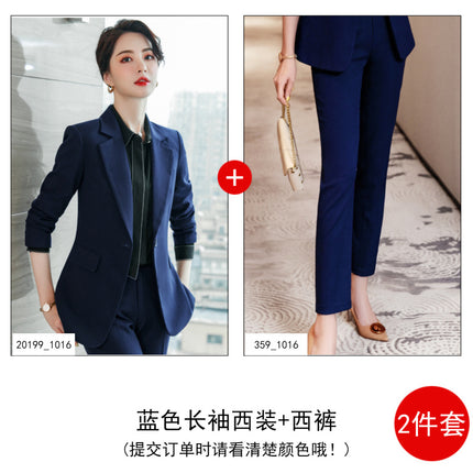 [Calm Color System] Women's Advanced Sense Autumn Commuter Workwear Dress Suit Dress Women's Temperament Work Clothes Suit