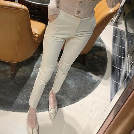 South Korea Dongdaemun Commuter Elastic Slim Slim Look Sexy Figure Elegant All-match Legs Casual Trousers Women