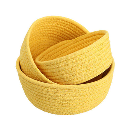 Cotton Woven Fabric Desktop Storage Basket Snack Toy Cosmetics Storage Office Desktop Storage Basket Entrance Miscellaneous