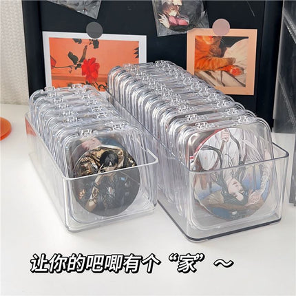 Transparent Bar Storage Box Dust-Proof and Moisture-Proof Protective Cover Desktop Badge Display Frame Food and Toy Millet Storage Display Stand