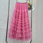 Barbie pink / M (17 rows of skirt length 85cm wide)