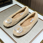 Apricot 113-8 double ring buckle shoes / 34