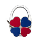 Four-leaf clover solid color red + blue
