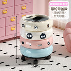 Pink and blue contrast model [with cover and wheels] comes with briquette stickers