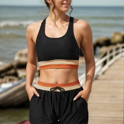 Swimwear Women's 2024 New Explosions Conservative Split Double Pants Belly Covering Flesh Slimming High-end Swimwear