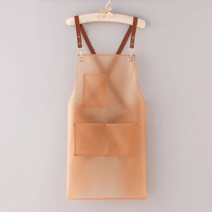 New apron tpu Waterproof antifouling kitchen household pet shop barber shop men's and women's work clothes customizable logo