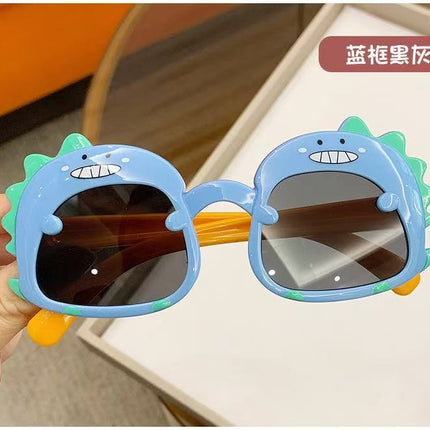 Children's Glasses Baby Sunglasses New Cute Little Dinosaur Cartoon Sunglasses Sun Visors Trendy Boys and Girls Sunglasses