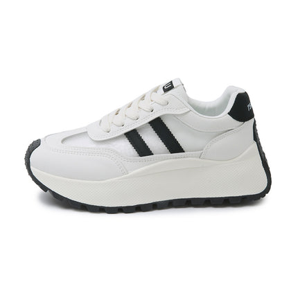Thick-Soled Height-Increasing Mesh Casual Shoes for Women, Summer New Korean Style Breathable Dad Shoes, Lightweight Sports Shoes, Versatile White Shoes