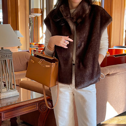 Foreign trade women's fashion South Korea Dongdaemun autumn and winter fur coat mink fur clip Korean horse