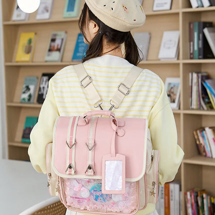 Xiaozhong College Pain Layer Backpack Single Shoulder Bag Crossbody Bag Commuter Large Capacity JK Uniform Guwa Pain Bag