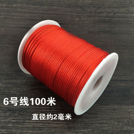 Red braided line diy jewelry accessories Chinese tie line red rope hand rope necklace hand braided material strands