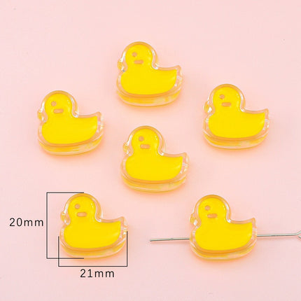 Acrylic love five-pointed star drop oil cartoon accessories DIY bracelet material homemade mobile phone case key chain hanging chain