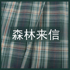 Forest letter plaid skirt / XS
