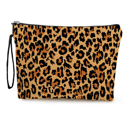 Cross-Border Amazon Women's Leopard Print Large-Capacity High-End Makeup Bag Waterproof Portable Toiletry Storage Bag Toiletry Bag