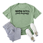 Olive green (black font) / S