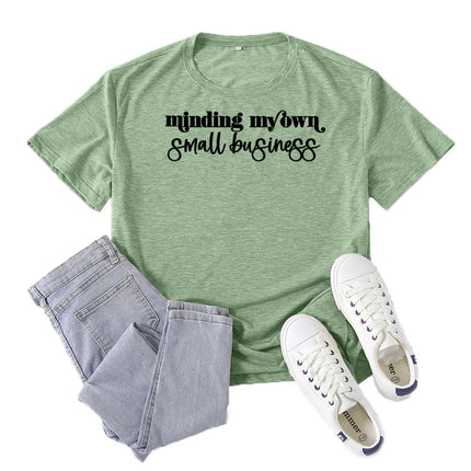 Amazon Supply Mimding My Own Small Business Printed Short-Sleeved Women's Casual Summer