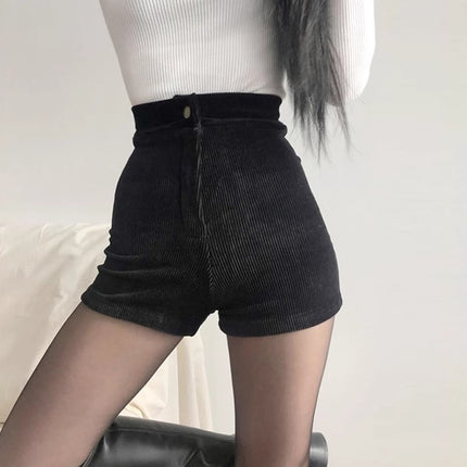 Boots new casual pants 23 tight 20 high waist black outer stretch corduroy autumn and winter shorts women corduroy