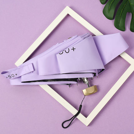 Spot Creative Flat 50% off Umbrella Upf50+ Small Fresh Flap Pocket Pants Women's Umbrella Rain or Shine Mini Sun Protection Umbrella