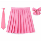 Pure (red) skirt + bow tie + tie / 140CM