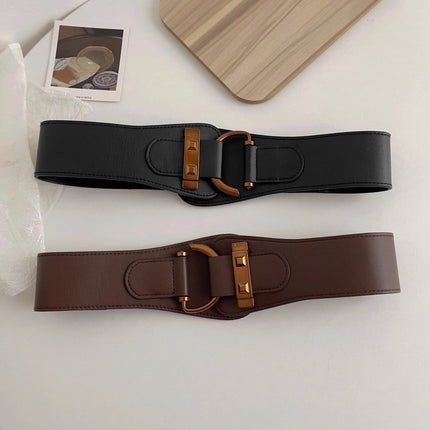 Elastic Decorative Wide Belt for Women, Fashionable and Versatile, Personalized Women's Girdle with Jacket, Coat and Sweater Trend