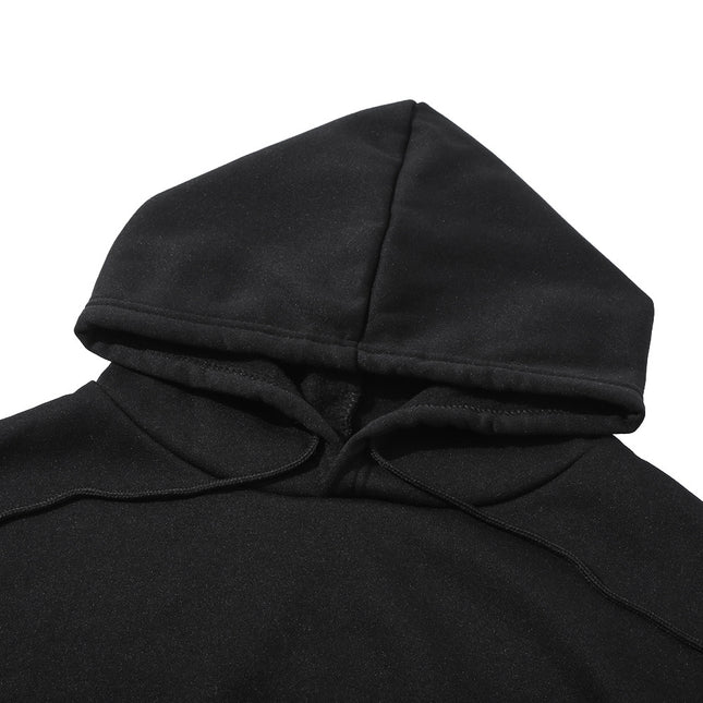 Santa happy printed parallel bars striped hooded hoodie European and American men's and women's European size cross-border autumn and winter