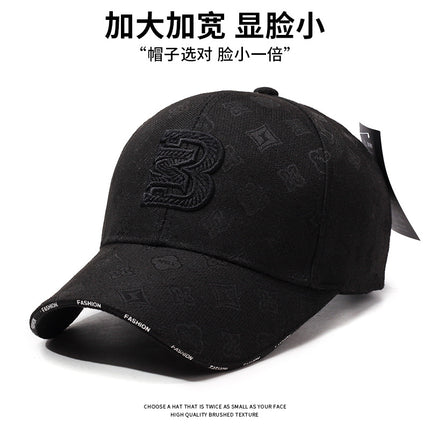 European and American Spring and Autumn Baseball Cap Men's High Sense Big Head Ware Hard Top Women's Ins Cap Head Big Face Showing Small Hat
